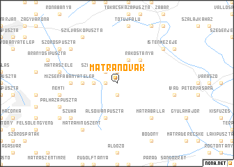 map of Mátranovák