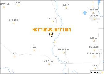 map of Matthews Junction