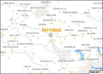 map of Matthews
