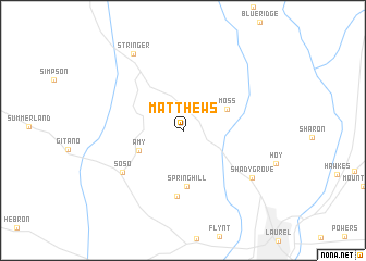 map of Matthews