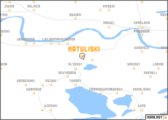 map of Matuļiški