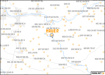 map of Mauer