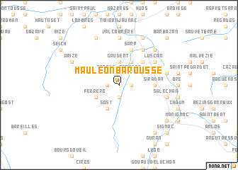 map of Mauléon-Barousse