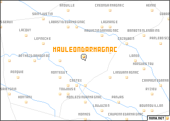 map of Mauléon-dʼArmagnac