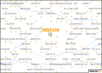 map of Maurens