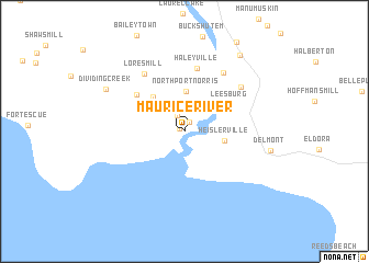 map of Maurice River