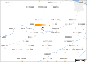map of Mauručiai