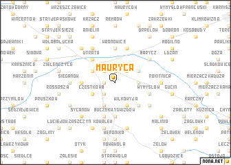 map of Mauryca