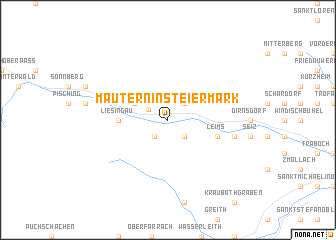 map of Mautern in Steiermark