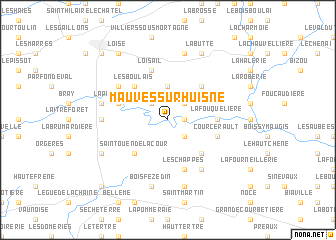 map of Mauves-sur-Huisne