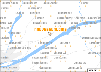 map of Mauves-sur-Loire