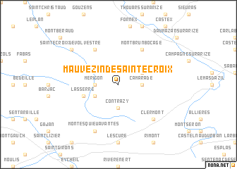 map of Mauvezin-de-Sainte-Croix