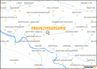 map of Mauvezin-sur-Gupie