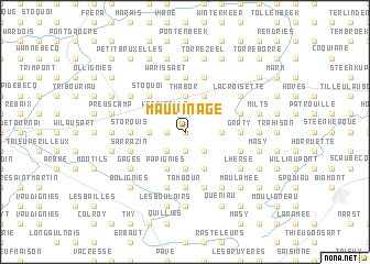 map of Mauvinage