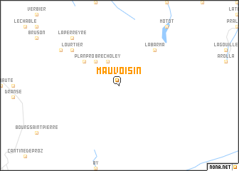 map of Mauvoisin