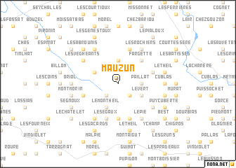 map of Mauzun