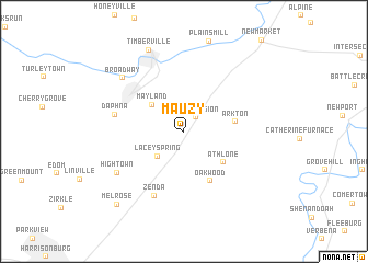 map of Mauzy