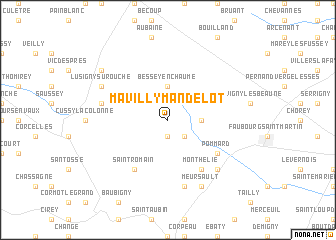 map of Mavilly-Mandelot