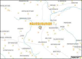 map of Mavrovoúnion