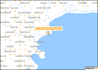map of Mavrovoúnion