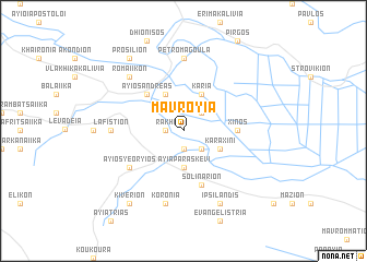 map of Mavróyia