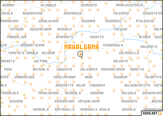 map of Mawalgama