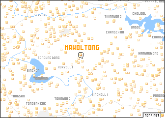 map of Mawŏl-tong