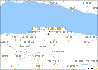 map of Maxilly-sur-Léman