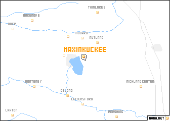 map of Maxinkuckee