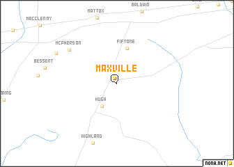 map of Maxville