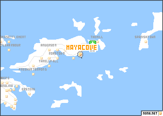 map of Maya Cove