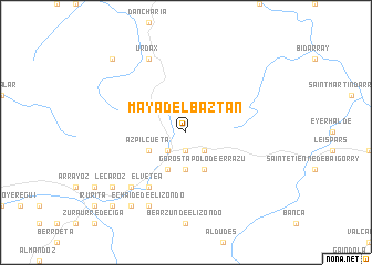 map of Maya del Baztán