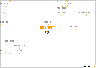 map of Mayapán