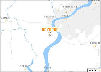 map of Māyāpur