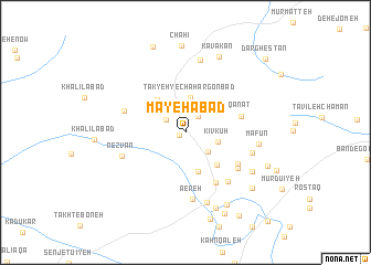 map of Māyehābād