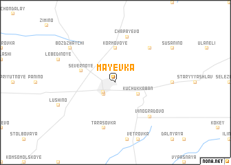 map of Mayëvka