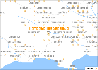 map of Mayordomos de Abajo