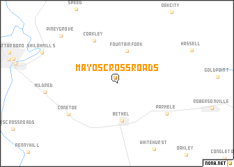 map of Mayos Crossroads