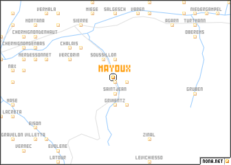 map of Mayoux