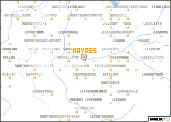 map of Mayres