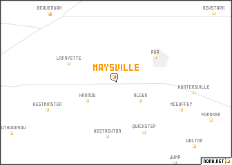 map of Maysville