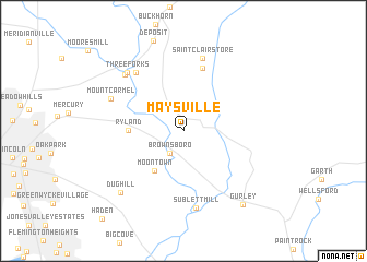 map of Maysville