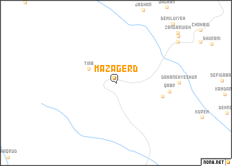 map of Mazāgerd