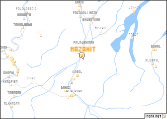 map of Mazāḩīţ