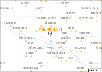 map of Măzănăeşti