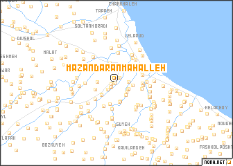 map of Māzandarān Maḩalleh