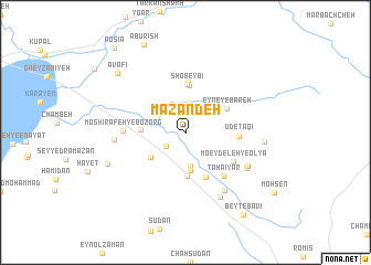 map of Mazandeh