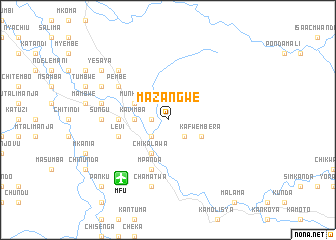 map of Mazangwe