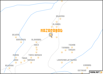 map of Mazārābād