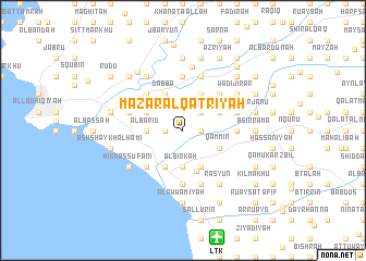 map of Mazār al Qaţrīyah